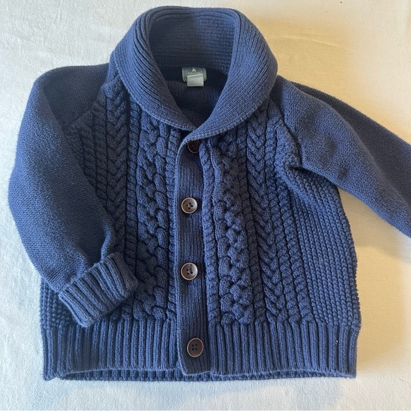 GAP - Medium weight Blue Cable Knit Kids Sweater - Picture 1 of 5
